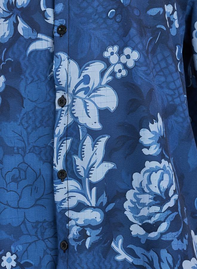 Styli Women Navy Floral Long Sleeve Shirt - Image 4